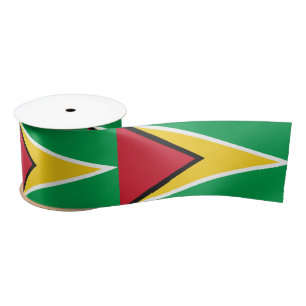 Guyana Flag & Guyana travel, holiday/sports Satin Ribbon