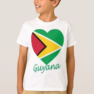 Guyana Flag Heart T-Shirt