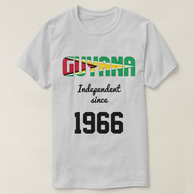 Guyana Flag Independence Celebration T-Shirt (Design Front)