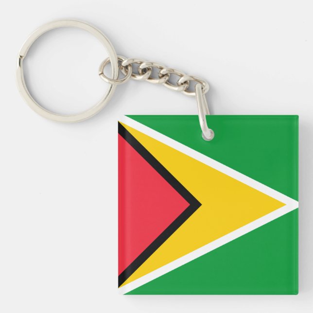 Guyana Flag  Key Ring (Front)