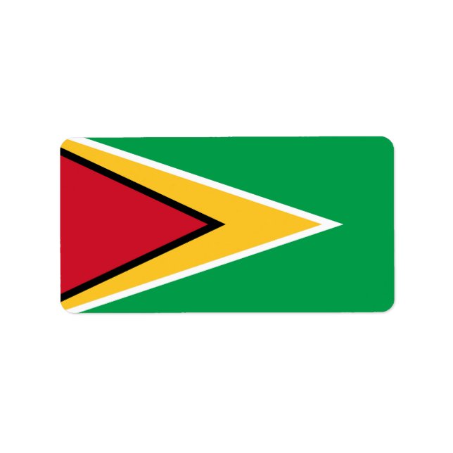 Guyana flag label (Front)