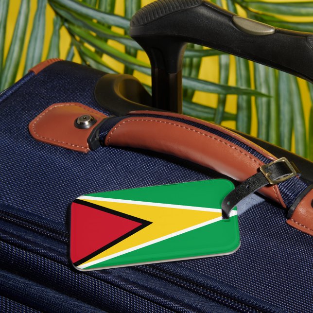 Guyana Flag Luggage Tag (Front Insitu 3)