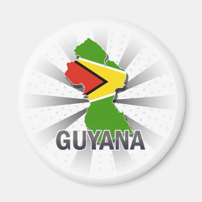 Guyana Flag Map 2.0 Magnet (Front)