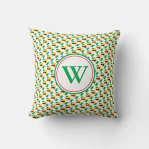 GUYANA Flag Monogram Custom Guyanese Cushion