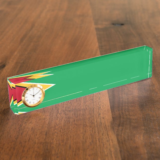 Guyana flag nameplate (Side)