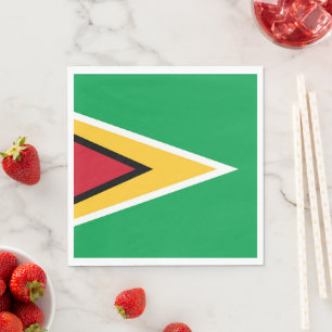 Guyana flag napkin