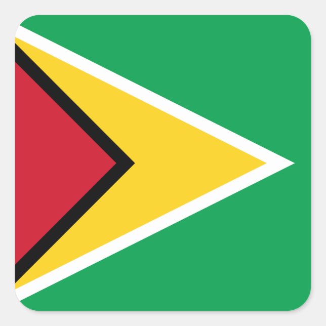 Guyana Flag Square Sticker (Front)
