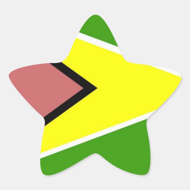 Guyana Flag Star Sticker (Front)