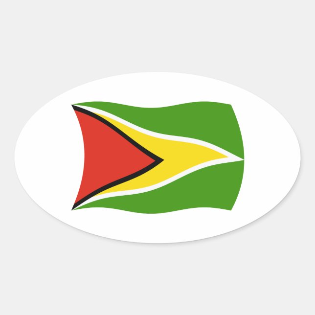 Guyana Flag Sticker (Front)