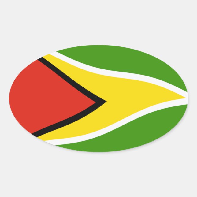 Guyana Flag Sticker (Front)