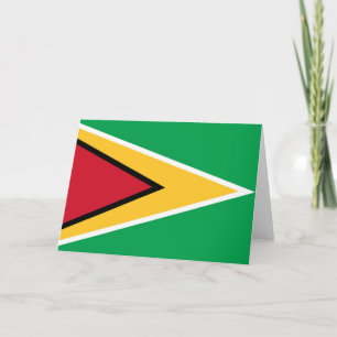 Guyana flag thank you card