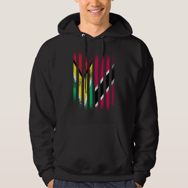 Guyana Flag Trinidad&Tobago Grown Country Flags St Hoodie (Front)