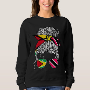 Guyana Flag Trinidad&Tobago Grown Women Girl Count Sweatshirt