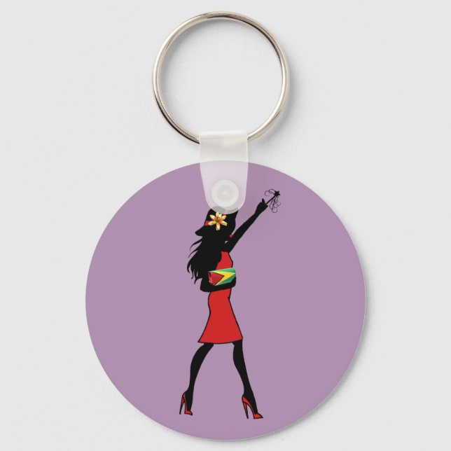 Guyana Girl Keychain (Front)