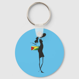 Guyana Girl Keychain