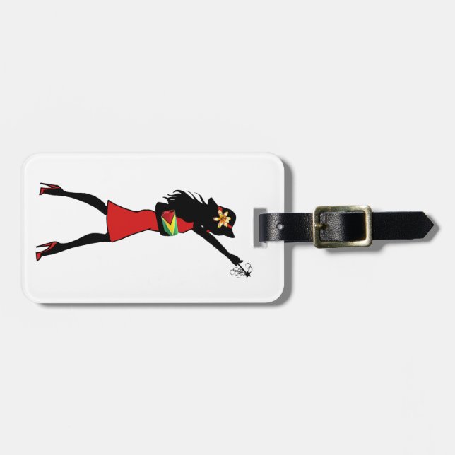 Guyana Girl Luggage Tag (Front Horizontal)