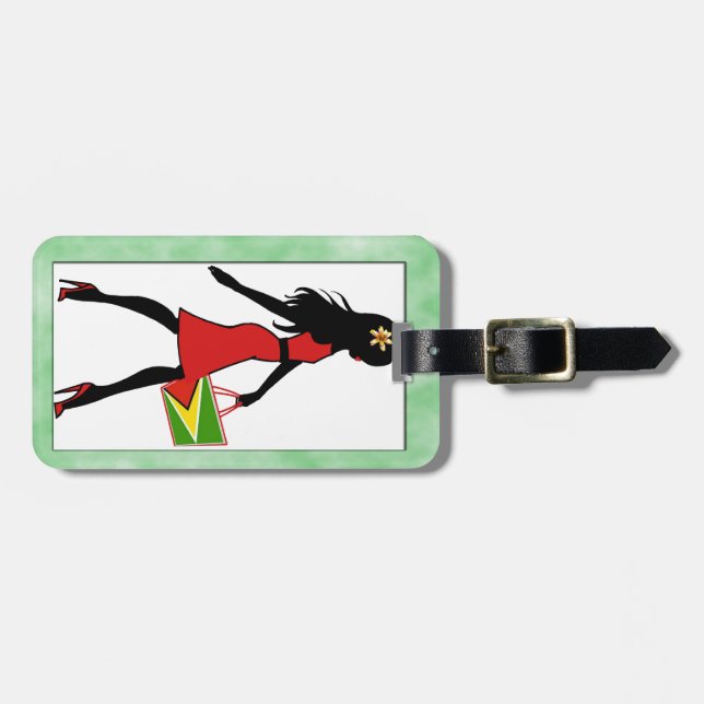 Guyana Girl Luggage Tag (Front Horizontal)