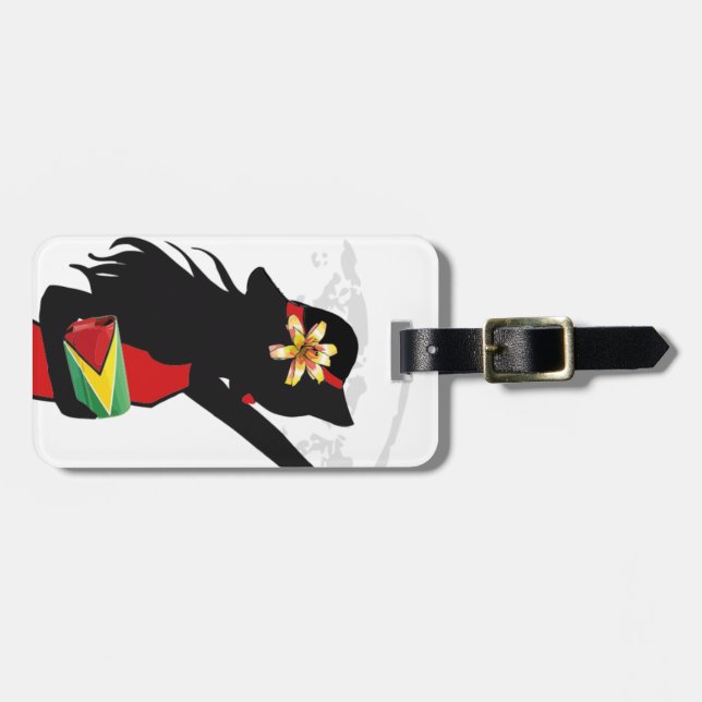 Guyana Girl Luggage Tag (Front Horizontal)