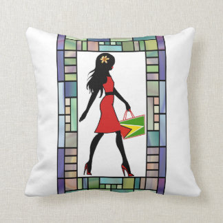 Guyana Girl Throw Pillow