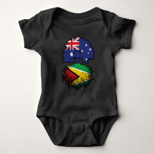 Guyana Guyanese Australian Australia Tree Roots Baby Bodysuit