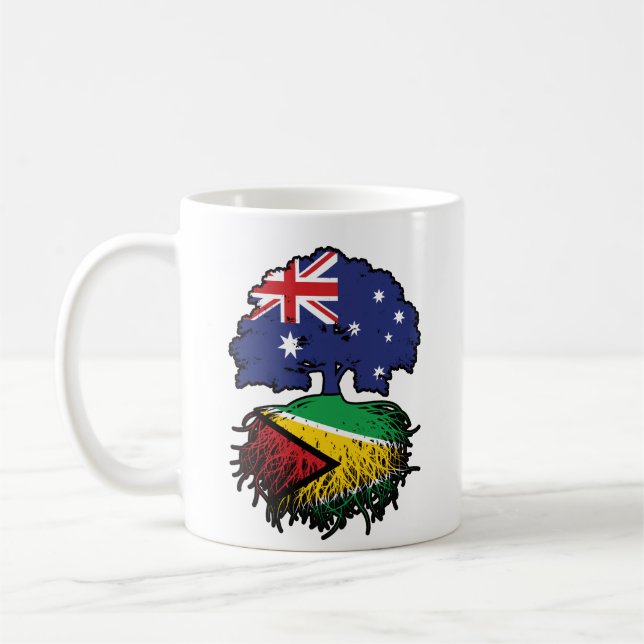 Guyana Guyanese Australian Australia Tree Roots Coffee Mug (Left)