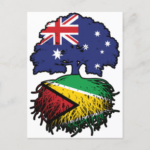 Guyana Guyanese Australian Australia Tree Roots Postcard