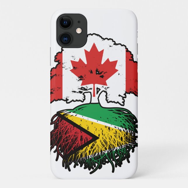 Guyana Guyanese Canadian Canada Tree Roots Flag Case-Mate iPhone Case (Back)