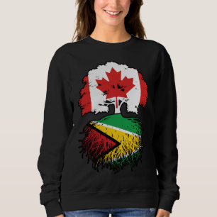 Guyana Guyanese Canadian Canada Tree Roots Flag Sweatshirt