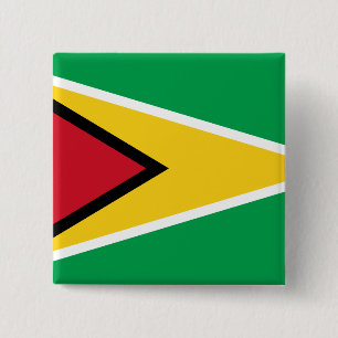 Guyana (Guyanese) Flag 15 Cm Square Badge