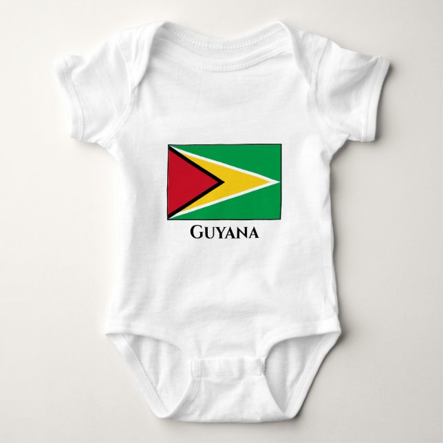 Guyana (Guyanese) Flag Baby Bodysuit (Front)