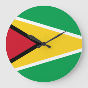 Guyana (Guyanese) Flag Large Clock