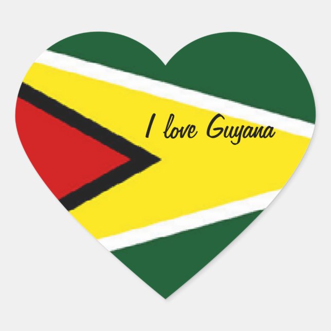 Guyana heart sickers sticker (Front)