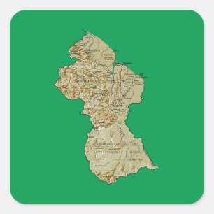 Guyana Map Sticker