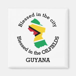 GUYANA OIL Blessed In The Oilfields Personalised Magnet