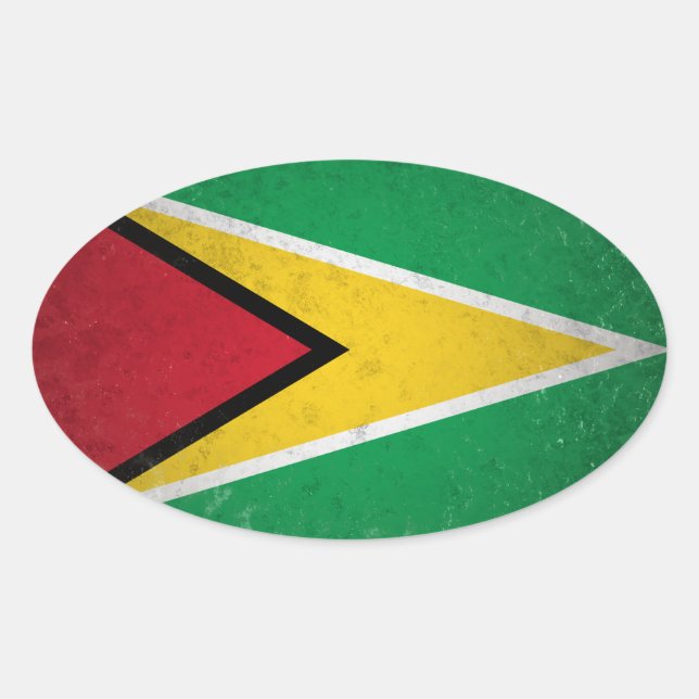 Guyana Oval Sticker (Front)