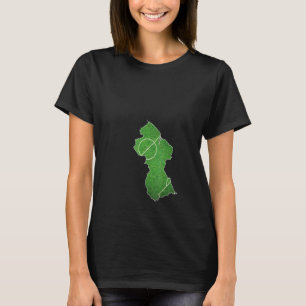 Guyana Soccer Football Court T-Shirt
