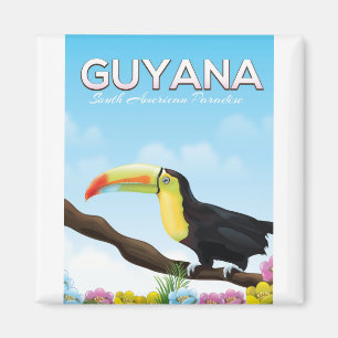 Guyana South american paradise travel poster Magnet