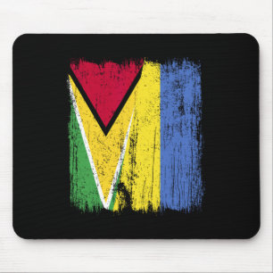 Guyana Ukraine Half Flag Guyanese Ukrainian Herita Mouse Pad
