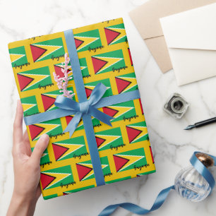 Guyana Wrapping Paper, Guyana Flag patriotic Paper