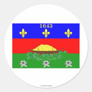 Guyane flag classic round sticker