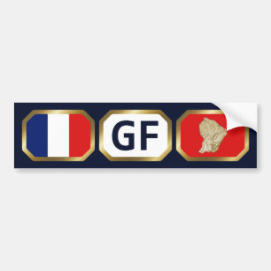Guyane Flag Map Code Bumper Sticker