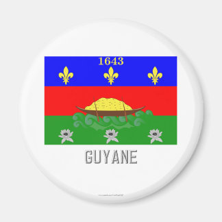 Guyane flag with name magnet