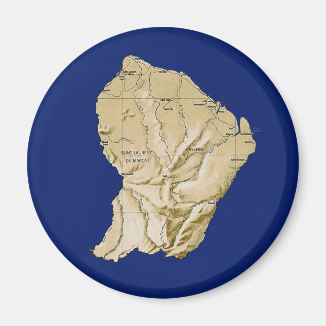 Guyane Map Magnet (Front)