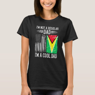 Guyanese American Flag Guyana Root Dad T-Shirt