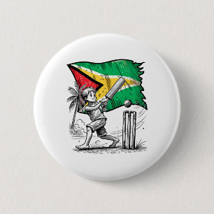 Guyanese Boys Playing Cricket 6 Cm Round Badge