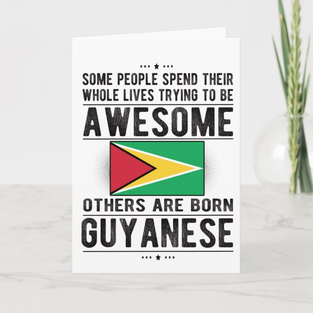 Guyanese Flag Guyana Heritage Guyanese Roots Card (Front)