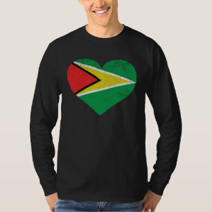 Guyanese Flag Heart I Love Guyana T-Shirt