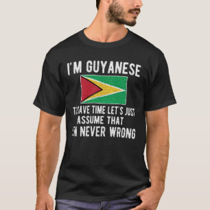 Guyanese Heritage Guyana Roots Guyanese Flag T-Shirt
