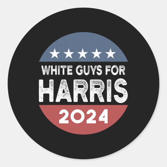 Guys For Kamala Harris  Classic Round Sticker (Front)