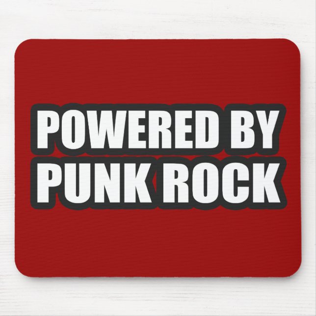 guys girls POWERED BY PUNK ROCK music Mouse Pad (Front)